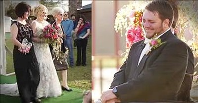 Paralyzed Groom Stands Up To Watch Bride Walk Down The Aisle 