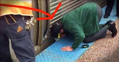 Stranger Saves Woman Trapped Underneath Train 