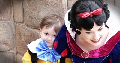 Sweet Boy With Autism Meets Snow White At Disney World