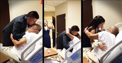 Grandson Surpises Grandpa In Hospital Before Prom 