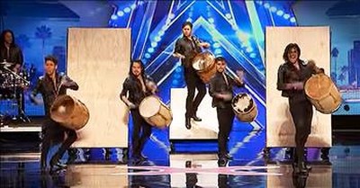 Talented Drummers Blow The Judges Away With Amazing Musical Dance Routine 