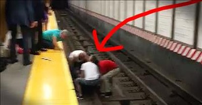 Kind Strangers Save Man Who Fell On Subway Tracks 