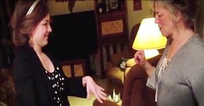 Mom Has Hilarious Reaction To Daughter's Engagement 