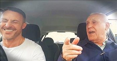 Father With Alzheimer's Sings Nostalgic Song In The Car With Son 