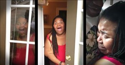 Soldier Shows Up At His Momma's Door For Surprise Reunion 