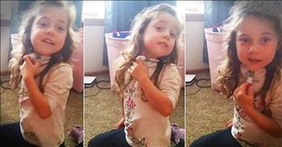 Little Girl With Breathing Tube Sings 'Twinkle Twinkle Little Star' 