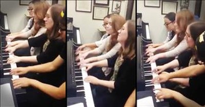 4 Talented Pianists All Play 1 Piano At The Same Time 