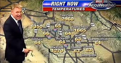 Weatherman Gets Through Technical Difficulties On Map 