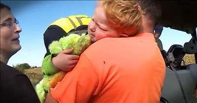 Rescuer Finds Missing 3-Year-Old Lost In A Cornfield 