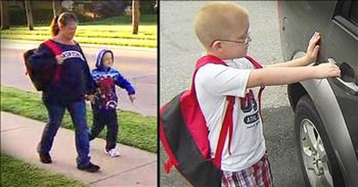 Second-Grader Walks To School Everyday Until Kind Neighbor Steps In 