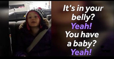 Little Girl Has Excited Reaction To Becoming A Big Sister