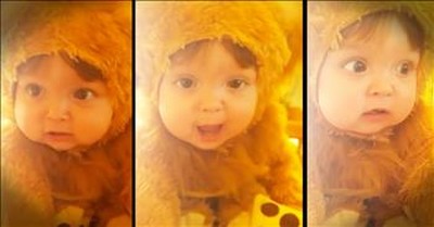 Baby Dressed As Tiny Lion Has Adorable Roar 