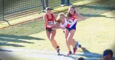 Rivals Stop To Carry Collapsed Runner During Race 