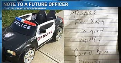 Police Officer Leaves Thank You Note On Boy's Toy Car 