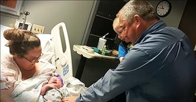 Grandpa Cries When Grandbaby Is Named After Late Mom 