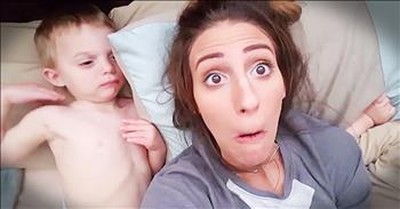 Funny Mom Struggles With Naptime 