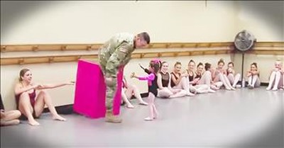 Tiny Ballerina Reunites With Her Soldier Daddy Before Thanksgiving 