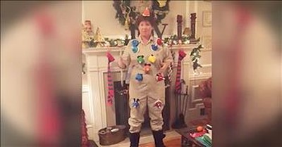 Mom Performs 'Carol Of The Bells' With Christmas Suit 