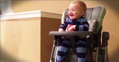 Baby Cannot Stop Laughing At Trash Bags  