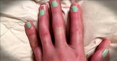 Husband Lets Wife Paint His Pinky Finger For Good Reason 