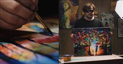 Blind Artist Uses Music to Inspire Painting 