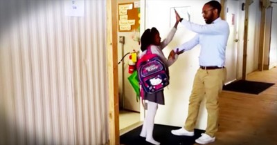 3rd Grade Teacher Has Special Handshake For Each Student
