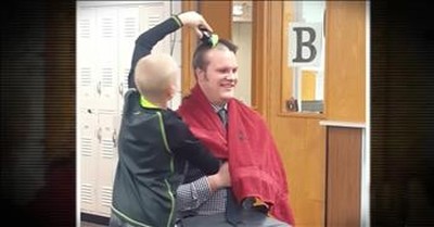 Principal Shaved His Head In School To Support A Bullied Little Boy 