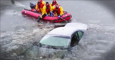 Good Samaritan Risks His Life To Rescue A Woman From A Sinking Car  