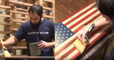 Veterans Create Beautiful American Flag Art As A Dedication To Those Who Serve