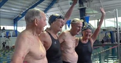 86 to 93 Year-Old Super-Senior Swimming Team Break World Record And Astound All 