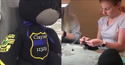 Dedicated Teen Makes Teddy Bears For The Grieving Out Of Uniforms Of Fallen Officers 