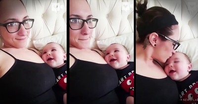 Precious Baby Knows How To Make Momma Giggle