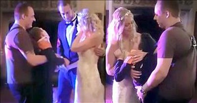 Bride And Son With Cerebral Palsy Dance On Wedding Day 