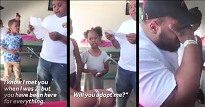 Boy Asks Step-Dad To Adopt Him And Everyone Cries  