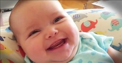 Baby Smiles While Her Mommy Sings A Hymn 