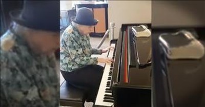 Elderly Woman Plays 'Because He Lives' At Restaurant Piano 