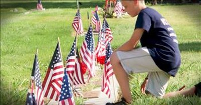 11-Year-Old Puts Flags On Veteran's Graves 
