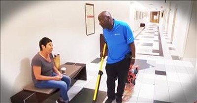 Singing Janitor Spreads Smiles 