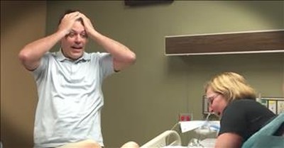 Dad Reacts To Baby Boy Birth After 3 Girls 