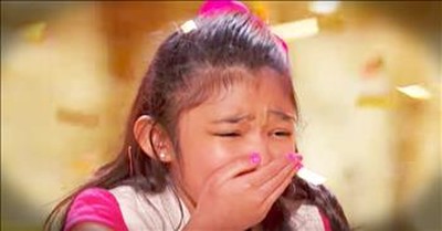 9-Year-Old With Big Voice Gets Golden Buzzer 
