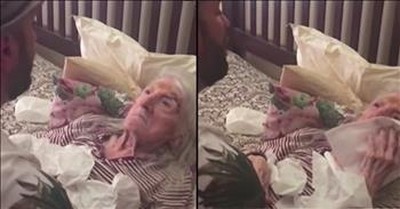 Grandson Sings To 98-Year-Old Bedridden Grandma 