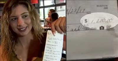 Waitress Receives $1200 Tip For Believing In God 