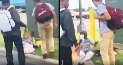 Kind 15-Year-Old Boy Buys Meal For Homeless Woman On Street