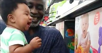 Boy Cannot Stop Laughing At Smiling Baby 