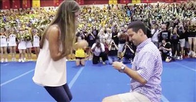 High School Teacher Proposes During Pep Rally 