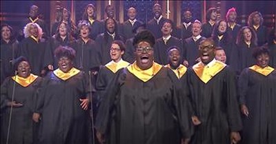 Houston Gospel Choir Sings 'Lean On Me' 