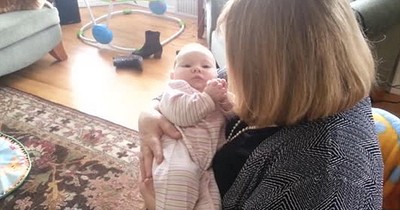 Baby Sings Along With Grandma