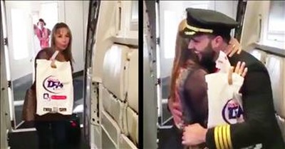 Pilot Son Surprises Mom On Airplane 