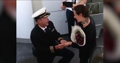 Airline Pilot Proposes To Girlfriend During Flight 