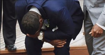 Groom Drops To Knees Seeing Bride 
